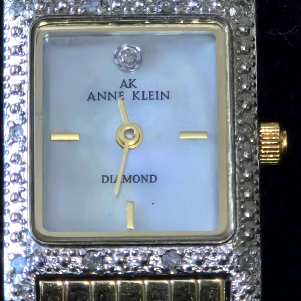Anne Klein Two-Tone Diamond Accent Watch